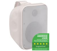 Haut-Parleur DJ PA Exterieur Enceinte Jardin Baffle Outdoor HiFi IP65 80W Blanc