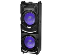 Trevi XFEST XF 4500 Enceinte DJ amplifiée avec MP3, USB, MicroSD, AUX-in, Bluetooth, Deux entrées Microphone, Refroidissement par air, karaoké, Batterie intégrée
