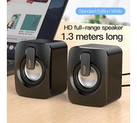 Haut-parleur d'ordinateur pour PC Portable De bureau Caixa De Som Bluetooth boîte De son Portable musique fil sans fil USB Mini colonne acoustique-No Bluetooth No LED