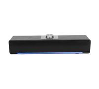 Haut-Parleur D'ordinateur USB, Mini Haut-Parleur Multimédia 3W, Barre de Son Portable avec Bass Tech, Prise en de 3,5 Mm pour Prise Universelle, Lumière D'ambiance