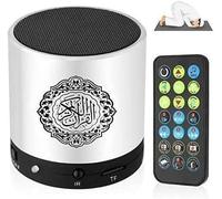 Haut-Parleur Du Coran Lecteur Mp3,Haut-Parleur Numérique Coran,Traducteur Coran Remote Control Speaker, Portable Rechargeable Avec Télécommande,8 Go Tf Fm,Argent[Z1178]