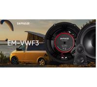 EMPHASER EM-VWF3 Système de composants Plug & Play 3 voies 20 cm Compatible avec VW T5, camping-cars, haut-parleurs encastrables pour portes et tableau de bord, 100 W RMS