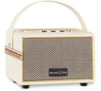 Bennett & Ross BB-820CW Blackmore Junior - Haut-Parleur Bluetooth rétro en Cuir avec accu 5200 mAh - Haut-Parleur Vintage avec 20W - Entrée MicroSD avec Lecteur MP3 - Aux-in - Enceinte Blanc créme