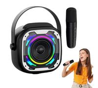 Haut-parleur et microphone pour événements - Microphone et haut-parleur portables, appareils de chant portables avec poignée et lumières , amplificateur de musique pour la maison, les fêtes, les