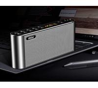 Haut-parleur FM compatible Bluetooth sans fil mains libres Pocket Audio U Disk haut-parleurs Subwoofer HiFi LED Display avec micro pour la maison, noir