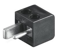 Goobay 11250 Fiche de haut-parleurs - emballée par paire avec raccord à visser Rouge/Noir 1 Paire