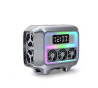 Haut-Parleur Haut-Parleur Stéréo Chargeur Sans Fil Pad Lumière LED Réveil Station de Charge Rapide pour Smartphone B