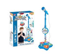 Haut-parleur karaoké portable - Jouet de chant avec microphone sans fil, unité de contrôle du son réglable, jeu de musique légère à LED, équipement de divertissement compact