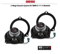 MB Quart QMB100X Système coaxial 2 voies compatible avec les modèles BMW E/F/G et les modèles Mini R | Mise à niveau du son Plug & Play