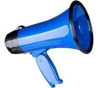 Haut-Parleur Mégaphone Compact 25 W Pa Mégaphone - Avec Sirène Intégrée, Enregistreur Vocal, Ouvre-Bouteille,Bleu