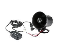 Haut-Parleur Mégaphone pour Voiture et Moto - 6 Sirènes avec Microphone pour Alertes d'urgence - Compatible avec Les Véhicules, Camions, Bateaux - Son d'avertissement 'Ambulance -