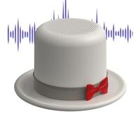 Haut-parleur miniature - Boîte sonore en forme de chapeau haut - Haut-parleur magnétique sans fil avec support de téléphone - Pour la maison, le bureau, l'étude, la voiture, le pique-nique, les