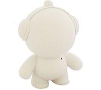 Haut-parleur petit bonhomme original avec cable jack masque blanc coeur vert Multi