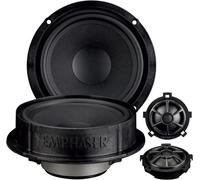 EM-VWFX155 - Haut-parleurs Composants 2 Voies puissants Plug & Play 15,5 cm / 6", compatibles avec VW, Seat, Skoda, système Audio pour Installation sur Porte, 80 W RMS, 1 Paire