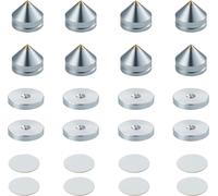 Haut-Parleur Pointes de Découplage, 8 Pièces Pieds Enceintes HiFi avec Base Pad Tapis, 16 Pièces Tampons adhésifs, Support pour Lecteur CD, DVD, Audio Isolation, Or Rose