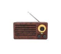 Haut-Parleur Portable avec Table Anti-interférences Radio FM, Veine du Bois intégré Salut-FI Président(Coffe Black)