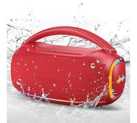 Haut-parleur portable Bluetooth sans fil 60 W avec basses, 12 heures d'autonomie, étanchéité IPX5, son stéréo puissant, basses profondes, pour piscine, travail, plage, extérieur, atelier, cadeau