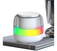 Haut-Parleur Portable - Haut-Parleur sans Fil 5.0 Caisson de Basses avec lumières, Lecteur de Musique Portable avec 7 lumières Respiration dégradées pour Chambre, Salon, Voiture, Voyage, randonnée
