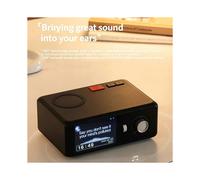 Haut-Parleur Portable Multifonction avec Chargement Sans Fil, Horloge, Écran TFT HD, Affichage des Paroles et Audio (Blanc)