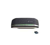 Haut-parleur portable personnel Bluetooth Poly Sync 20+ (Plantronics) - Réduction du bruit/de l'écho - Adaptateur Bluetooth USB-C - Fonctionne avec Teams (certifié), Zoom, PC, Mac, Mobile