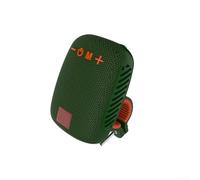Haut-parleur portable sans fil, 1 appareil audio d'extérieur étanche avec batterie de 500 mAh et charge de type C pour les amateurs de vélo et de randonnée (vert)