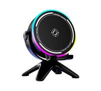 Haut-parleur portable sans fil à induction, boîte de son lumineuse RVB, audio compact 5 W avec emplacement pour carte pour intérieur et extérieur, camping, maison, bureau, voyage