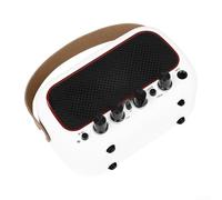 Haut-parleur portable, système de double haut-parleur 5 W pour guitare électrique, rechargeable pour appareil audio Mini, design compact pour voyage, utilisation en extérieur, noir (blanc)