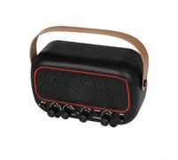 Haut-parleur portable, système de double haut-parleur 5 W pour guitare électrique, rechargeable pour appareil audio Mini, design compact pour voyage, utilisation en extérieur, noir