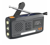 Haut-parleur Radio DAB extérieur, batterie externe, Radio d'urgence à manivelle à énergie solaire