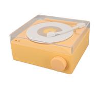 Haut-parleur radio-réveil Bluetooth jaune, 1200mAh, style rétro compact