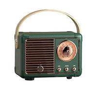 Haut-Parleur Rétro BT Radio FM Vintage sans Fil À L'ancienne Classique Amélioration des Basses Fortes(Argento)