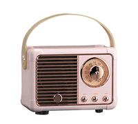 Haut-Parleur Rétro BT Radio FM Vintage sans Fil À L'ancienne Classique Amélioration des Basses Fortes(1-Pack)