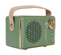 Haut-Parleur Rétro, Haut-Parleur Vintage Mignon à L'ancienne, Bon Son, 5.0, Carte TF, Entrée AUX, clé USB, Lecteur MP3 pour la Cuisine, (Green)