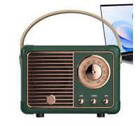 Haut-parleur rétro - Style ancien mignon de décoration d'intérieur sans fil portable | Bureau maison, bureau, cuisine, chambre, fête, camping, randonnée, audio vintage USB