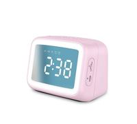 Haut-parleur sans fil Bluetooth 5.0, Radio FM Portable, réveil avec miroir, veilleuse LED, Support d'affichage, carte USB TF