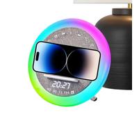 Haut-parleur sans fil, charge rapide audio, lumière blanche, lampe de nuit, support de téléphone, appareil sonore portable, haut-parleur lumineux, audio compact, unité de musique de table, recharge