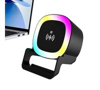 Haut-parleur sans fil, lecteur audio avec station de charge sans fil | Haut-parleur portable pour camping | pour maison, bureau, chambre, salon, étude, cuisine, résidence, table de nuit, atelier