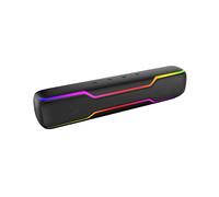 Haut-Parleur Sans Fil Portable avec Barre de Son Lumineuse RGB, Haut-Parleur pour Ordinateur de Bureau et Portable