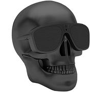 Haut-parleur Sans fil, Possec Bluetooth Skull Stereo Haut-parleurs portatifs Support AUX Noir