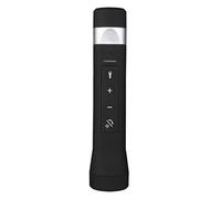 Haut-parleur sans fil pratique : fonction haut-parleur double cœur, petit haut-parleur de plage - 8 heures de lecture, radio FM, batterie rechargeable - Lampe de poche LED pour l'équitation, la