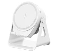 Haut-parleur sans fil, support de téléphone avec haut-parleur à induction avec lumière | rotation 360° interaction intelligente électronique portable pour voyage en plein air voiture table de chevet