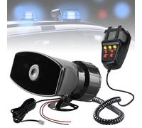 Haut-parleur sirène 12 V 100 W 7 tons Klaxon de voiture avec microphone Corne pour van, bateau, camion, moto