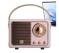 Haut-parleur stéréo portable de style rétro vintage | Jolie décoration de chambre à coucher pour tous les adolescents, adultes, personnes âgées, bureau, chambre