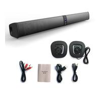 Haut-parleur TV sans fil Bluetooth,barre de son séparée,centre de musique,colonne pour ordinateur,caisson de basses pour TV avec radio FM,TF,AUX