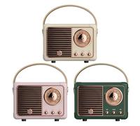 Haut-parleur vintage - audio sans fil rétro portable, accent de décoration mignon, ornement de bureau antique | Dispositif sonore de style classique avec divertissement de randonnée de camping pour la