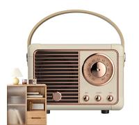 Haut-parleur vintage | Jolie décoration d'intérieur portable rétro | Haut-parleur sans fil antique pour adolescents, personnes âgées et adultes, bureau, chambre, cuisine, dortoir