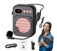 Haut-parleur vocal personnel - Mini amplificateur rechargeable, appareil alimenté par batterie 12 h, système audio, contrôle du volume | Support audio de présentation en classe pour les enseignants Gu