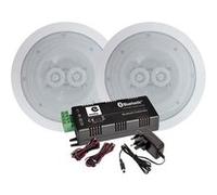 Haut-parleurs 2x120W E-Audio B404, plafond encastrable WATERPROOF Hifi, Amplificateur stéréo E-audio B425BL, Bluetooth 5.0 2x15W G