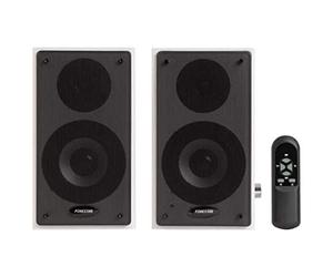 Haut-parleurs Actifs 2.0 FONESTAR CLASS-220B Blancs 2*RMS/45W 60-20000HZ entrées 2*Ligne AUX/2*RCA Récepteur BT 5.0 Télécommande à Distance