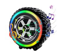 Haut Parleurs Blueto-oth sans Fil | Haut-Parleur LED Blueto-oth en Forme De Roue De Voiture avec Batterie 1200 MAh | Puissant Son Stéréo Électrique Et Éclairage Dynamique Audio pour La Voiture